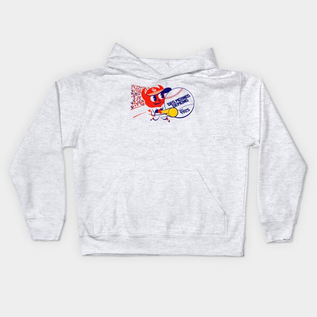 Defunct Des Moines Demons Baseball Kids Hoodie by Defunctland